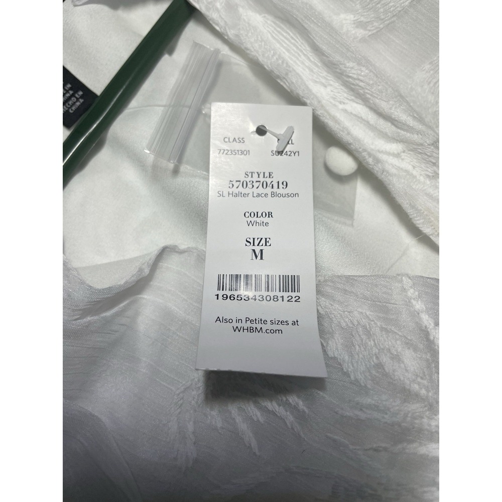 NWT White House Black Market WHBM Halter Sleeveless Dress White, Lined Size M - Picture 4 of 11